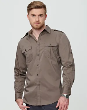 [M7912] Men's Long Sleeve Military Shirt