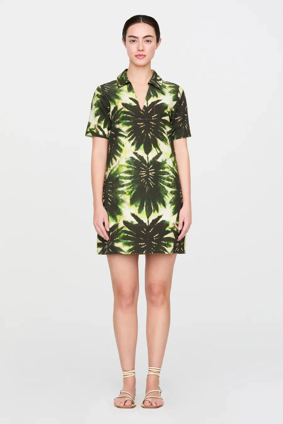 Ma2d15 Green Palm Shift Dress