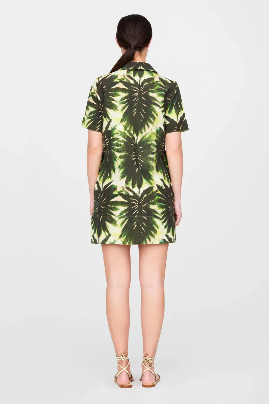 Ma2d15 Green Palm Shift Dress