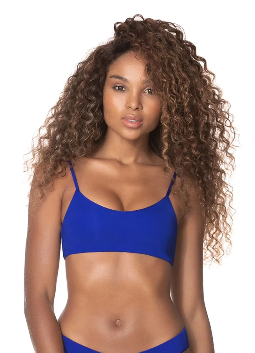 Maaji Azure Blue Ceci Sporty Bralette Bikini Top - Women's