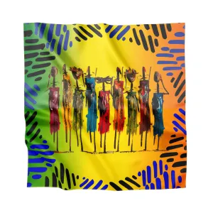 Maasai Silk Blend Oversized Scarf - Multi