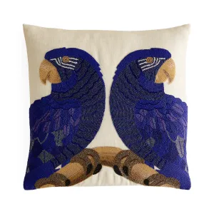 Macaw Beaded Cushion