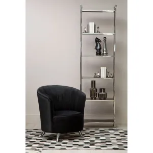 Maci Black Velvet Tub Chair