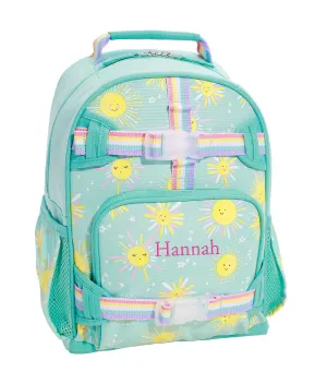 Mackenzie Aqua Sunshine Glow-in-the-Dark Backpacks Aqua - Large