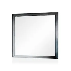 Macksburg Transitional Gray Square Mirror