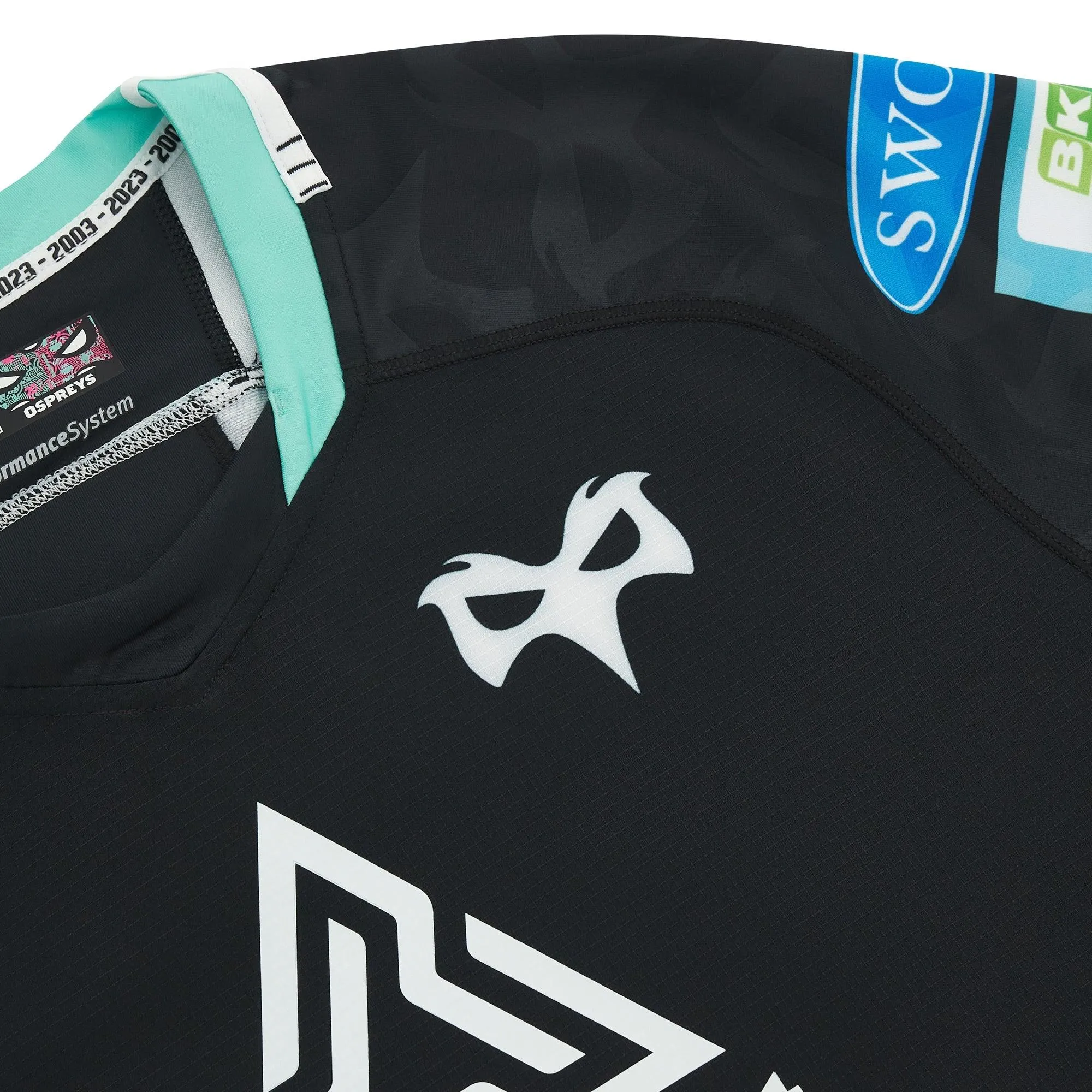 Macron Ospreys Mens Home Rugby Shirt Slim Fit