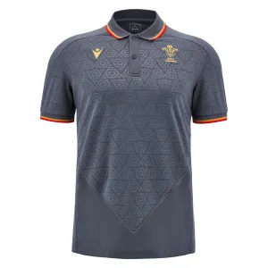 Macron Wales WRU 24/25 Adults Travel Poly Rugby Polo