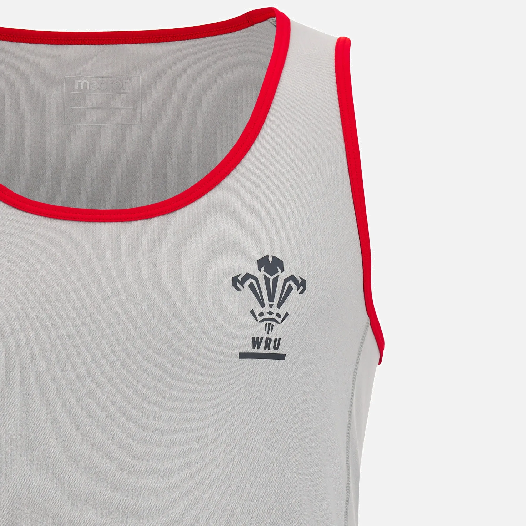 Macron Wales WRU Kids Training Poly Dry Rugby Singlet