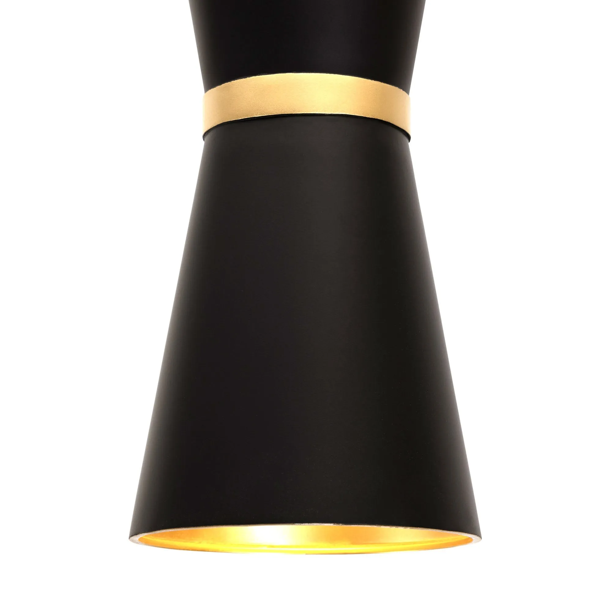 Mad Hatter 390P02MBFG 2-Light Pendant Light - Matte Black/French Gold