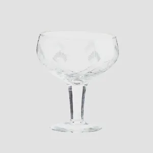 Madam Stoltz Cocktail Glass with Etching/Cutting