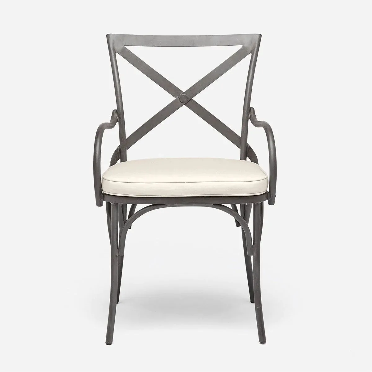 Made Goods Beverly Metal X-Back Outdoor Chair, Pagua Fabric