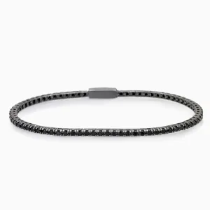 MADE IN ITALY 1.75mm BLACK TENNIS BRACELET