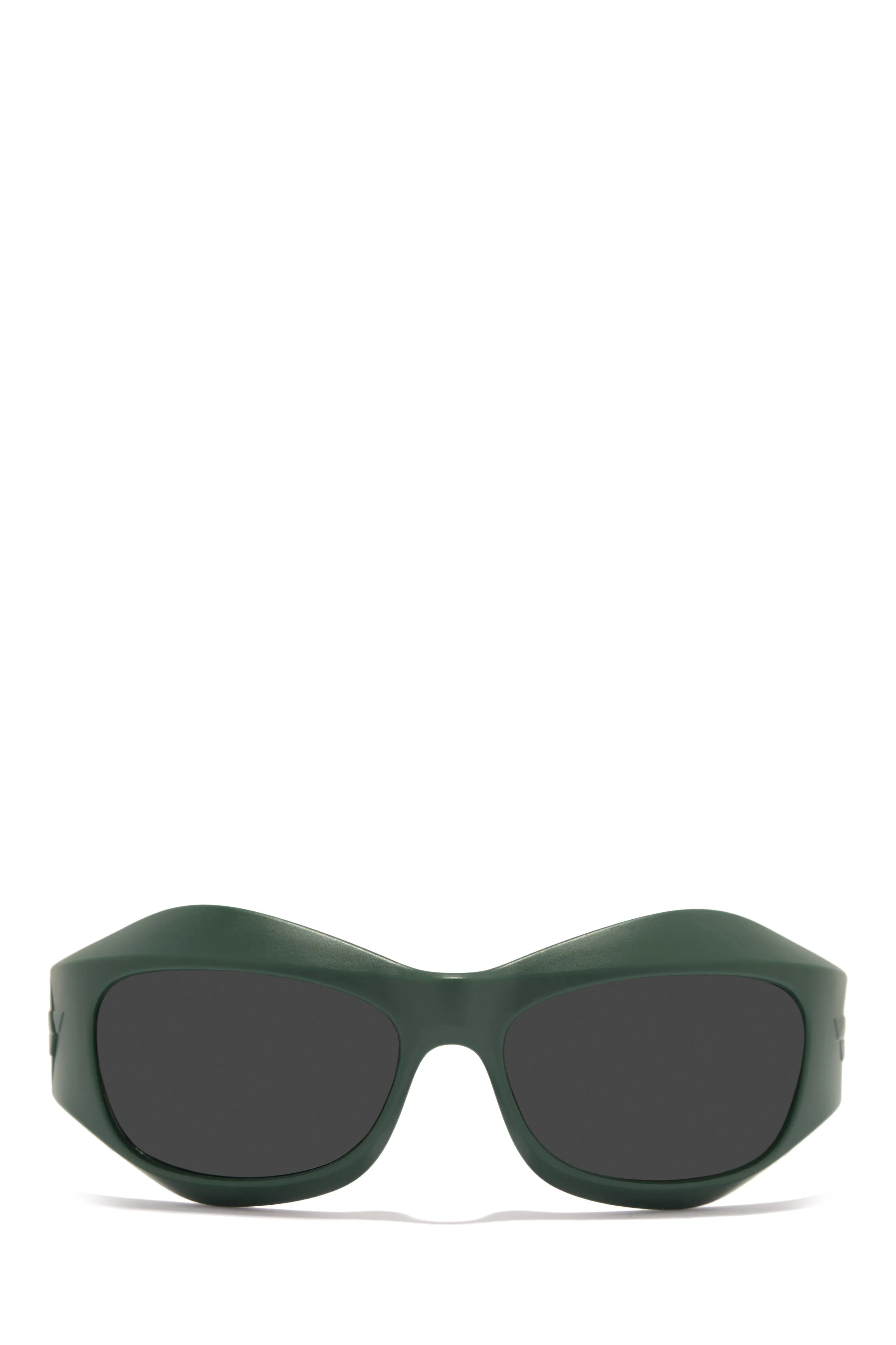 Made You Look Matte Frame Sunglasses - Green