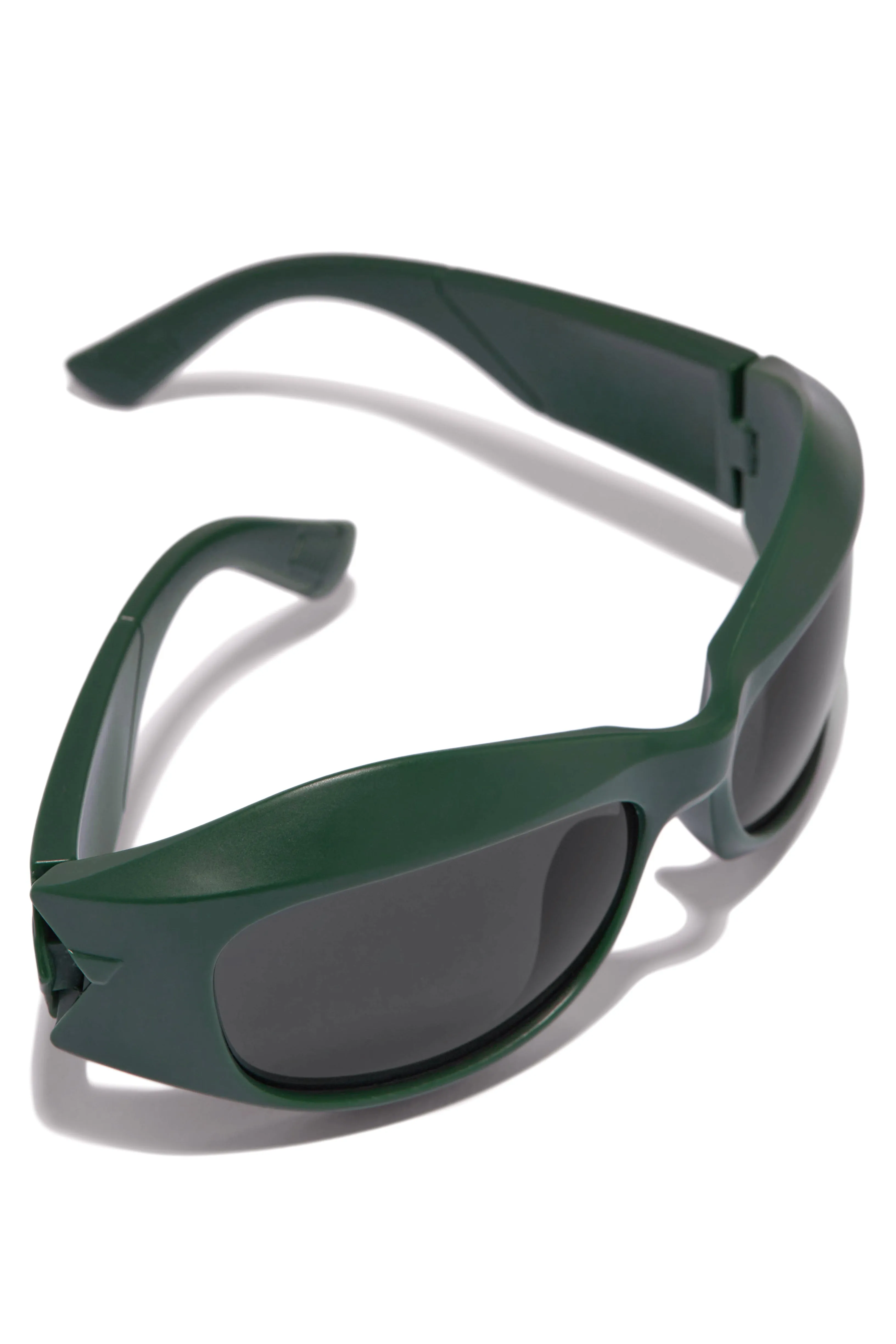 Made You Look Matte Frame Sunglasses - Green