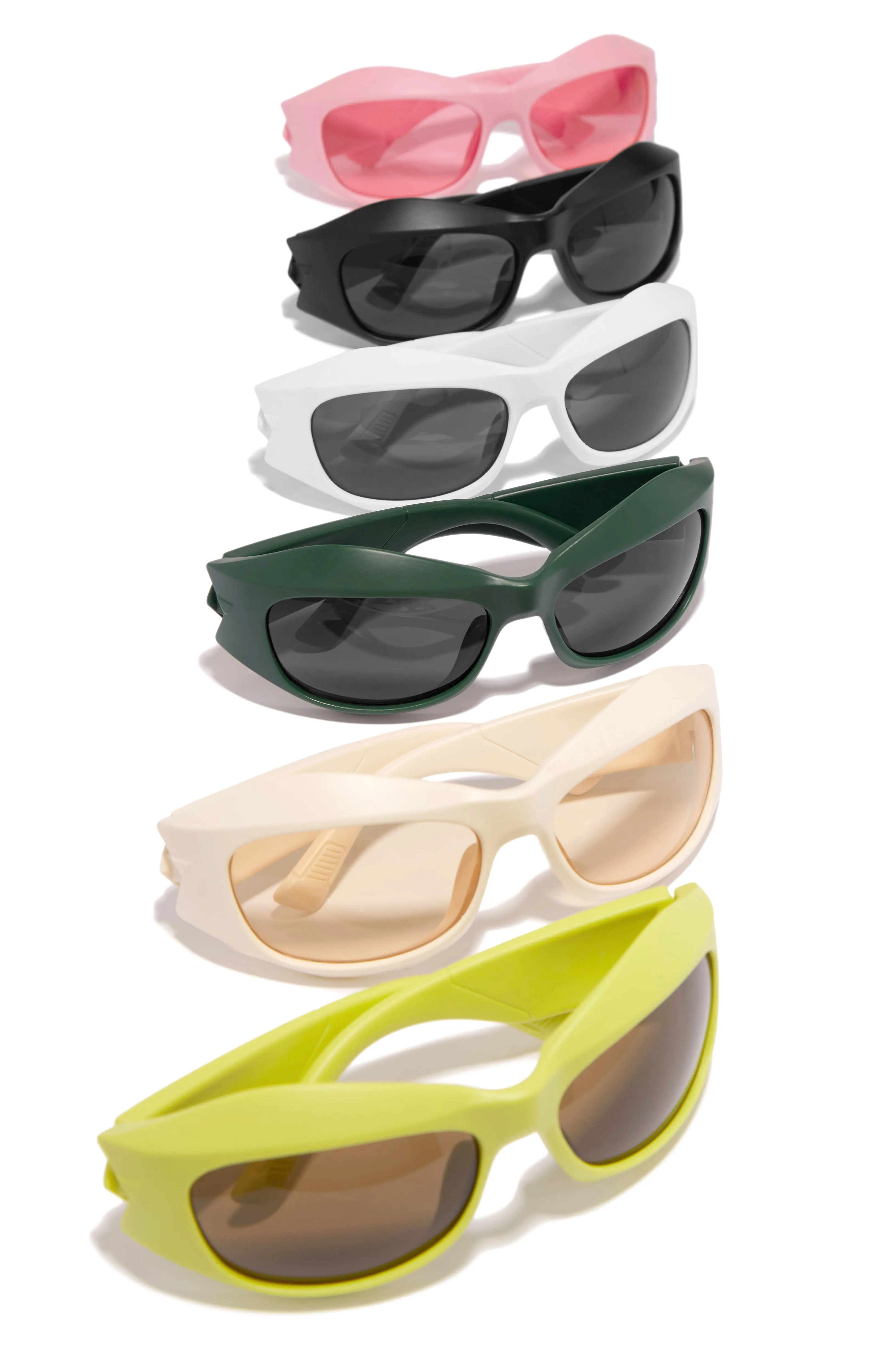 Made You Look Matte Frame Sunglasses - Green