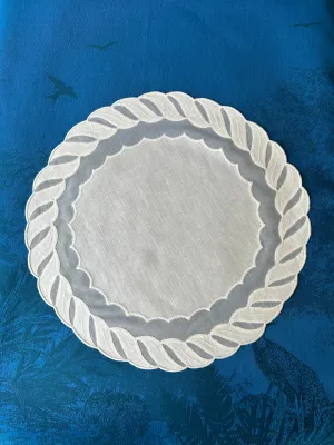 Madeira Embroidered Doily - Round