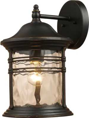 Madison 1 Light Outdoor Wall Sconce In Matte Black