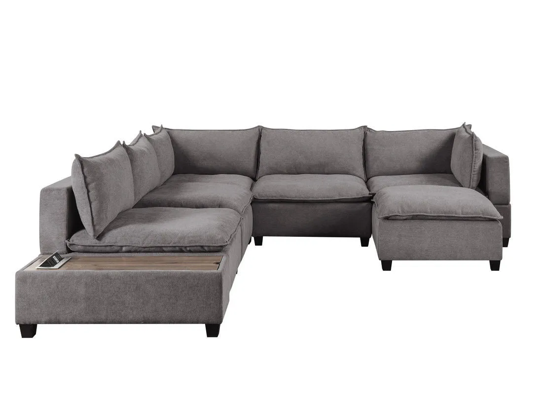 Madison - Modular Sectional Sofa Chaise With USB Storage Console Table