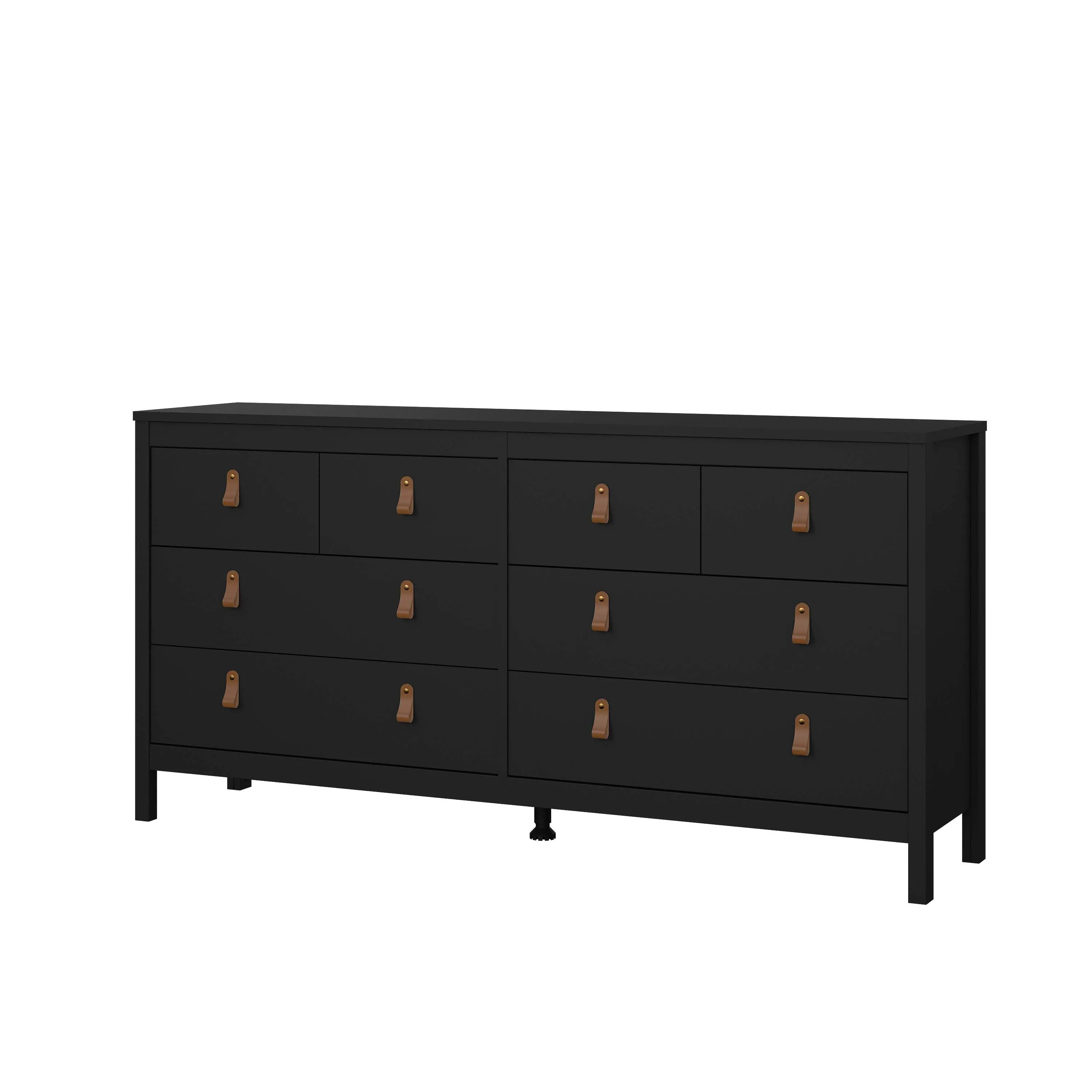 Madrid Double Dresser 4 4 Drawers - Black