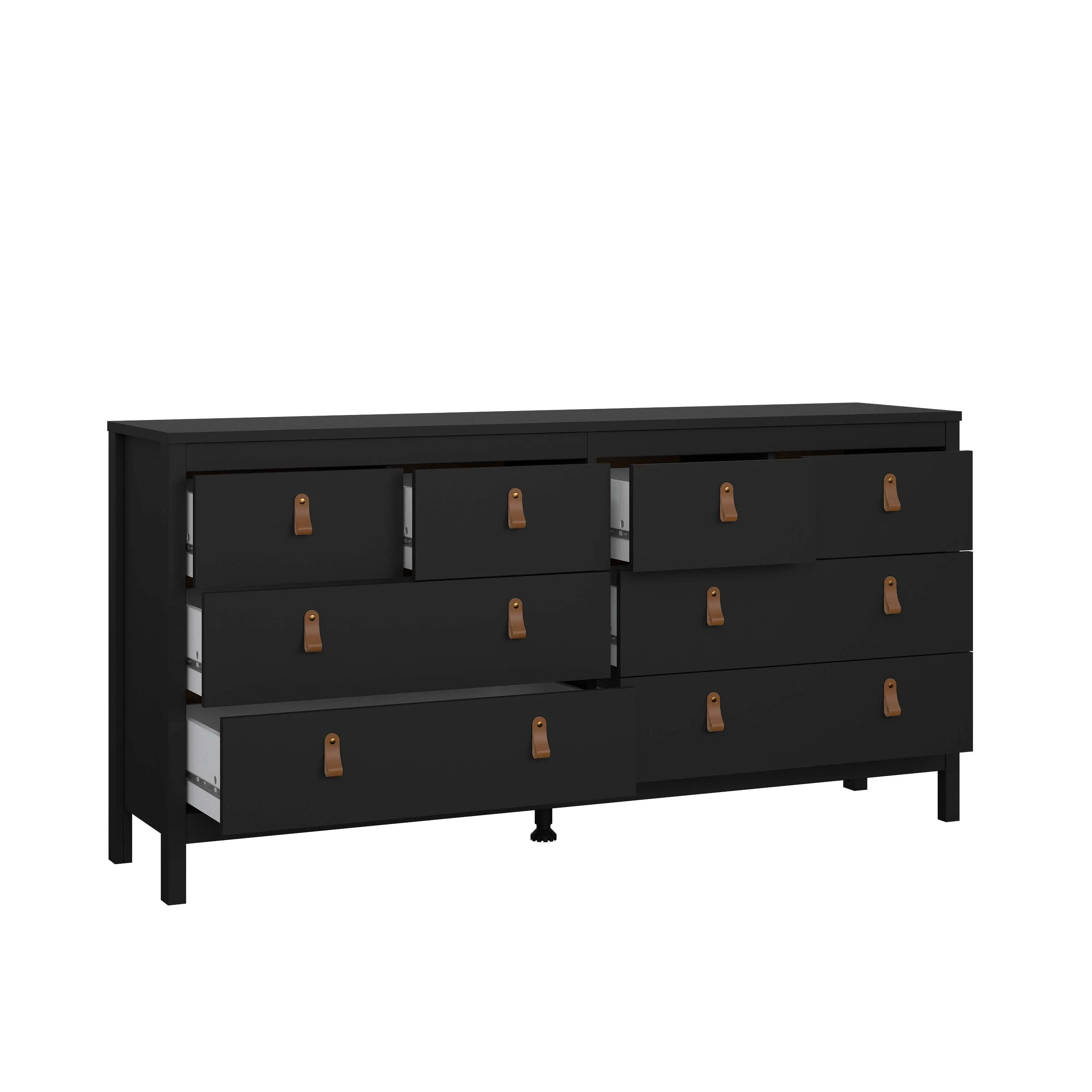 Madrid Double Dresser 4 4 Drawers - Black