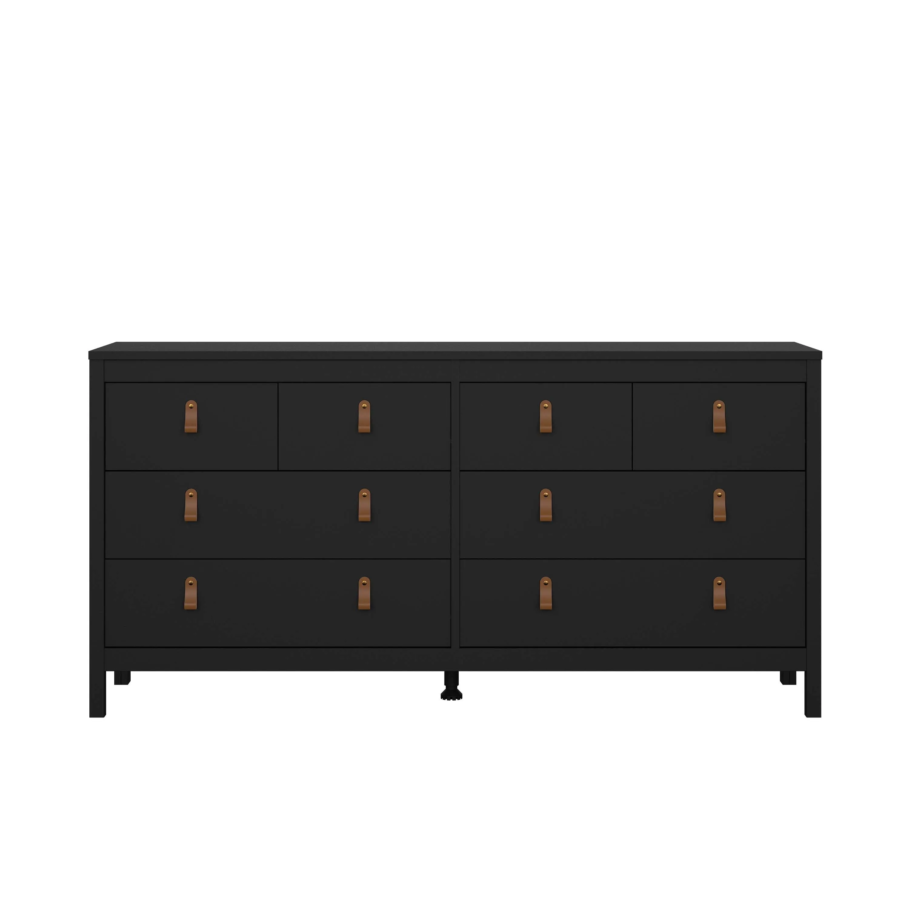 Madrid Double Dresser 4 4 Drawers - Black