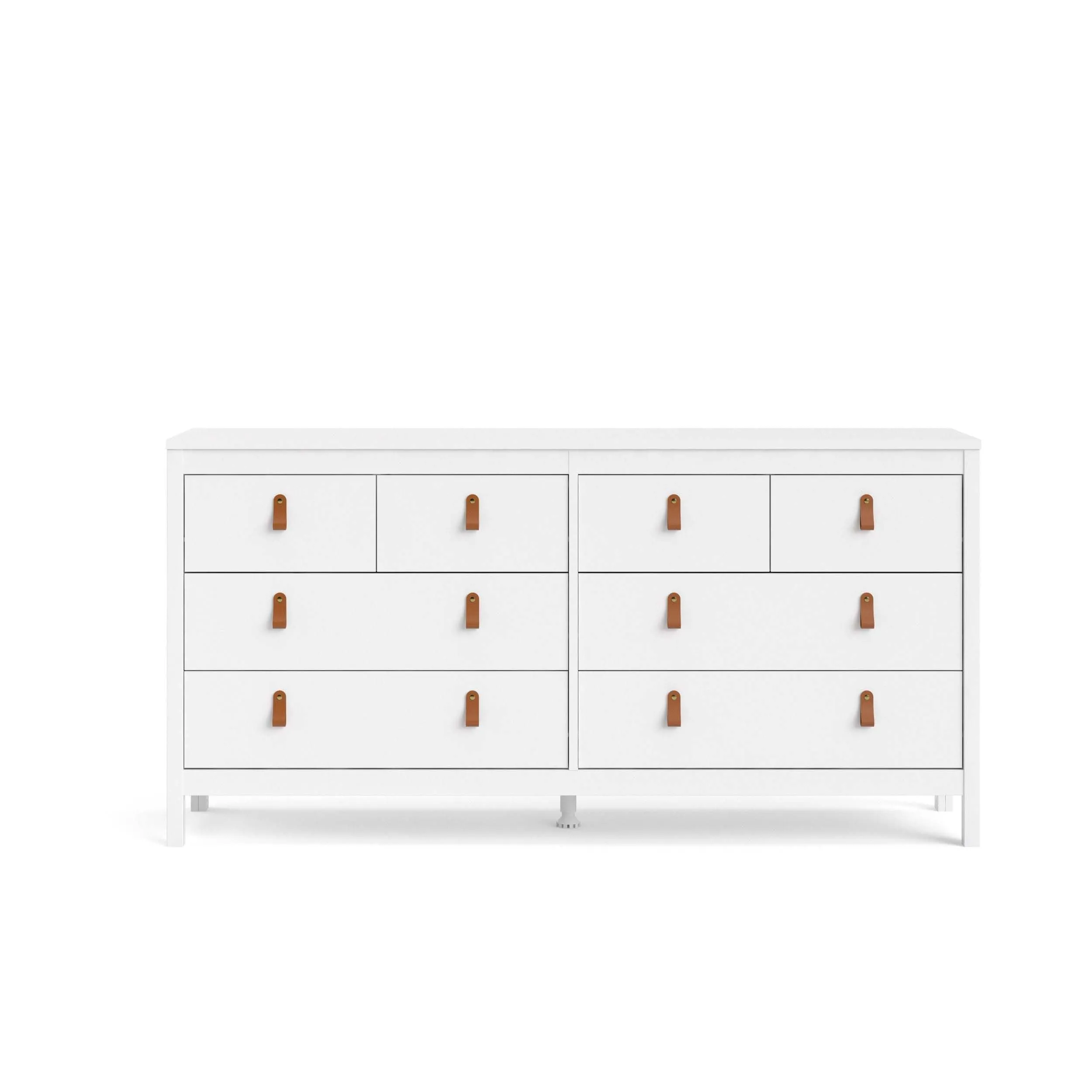 Madrid Double Dresser 4 4 Drawers - White