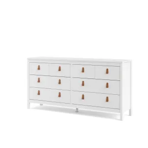 Madrid Double Dresser 4 4 Drawers - White