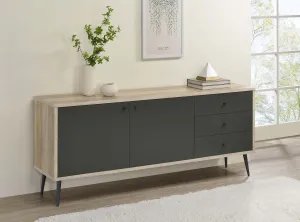 Maeve 2-door Engineered Wood Accent Cabinet Grey and Antique Pine