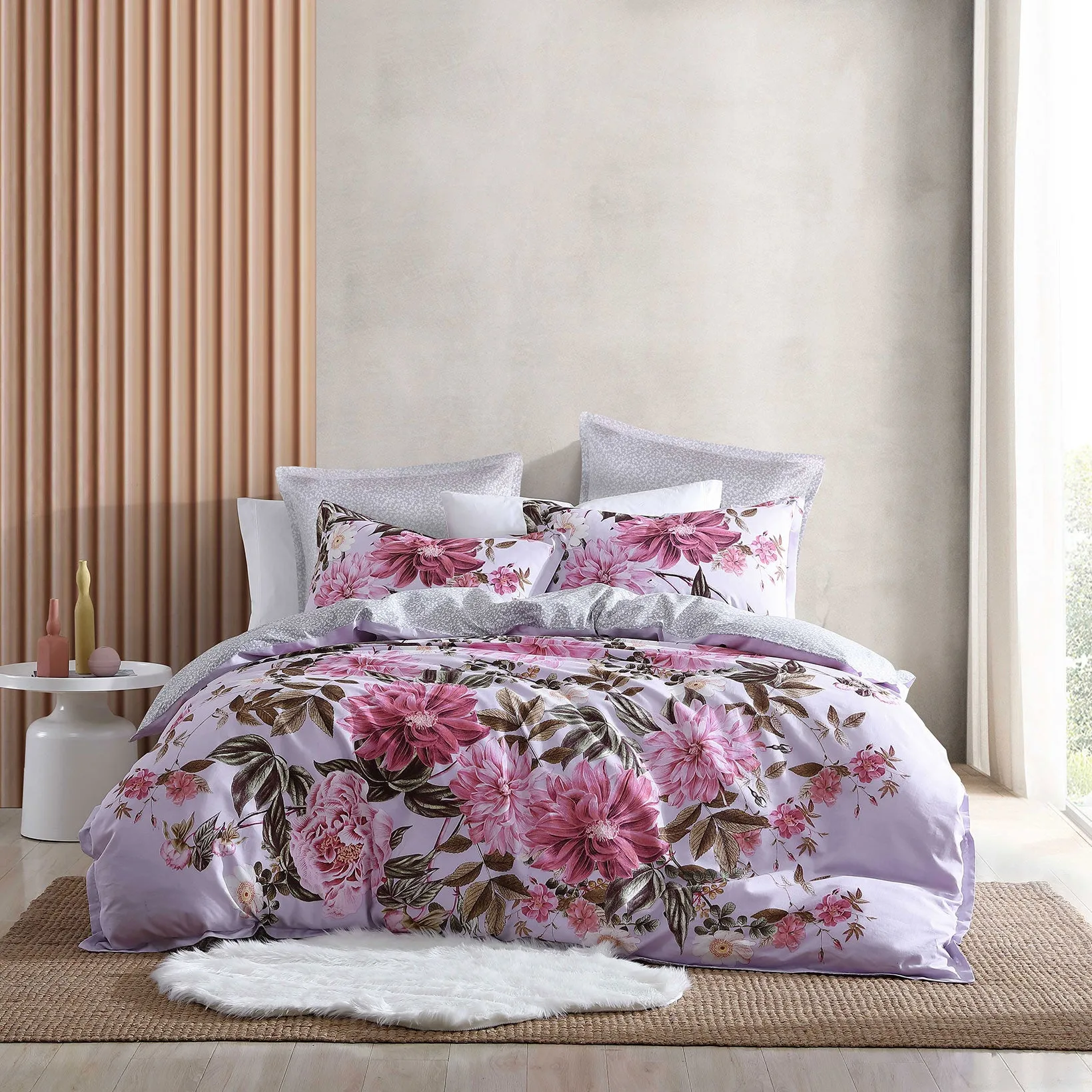 Maeve Lilac Quilt Cover Set by Logan and Mason