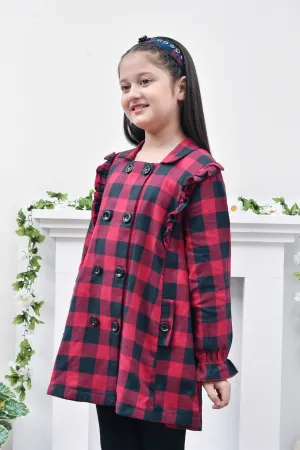 Magenta Dream Ruffle Flannel Top