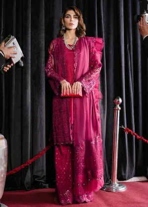 Magenta Pink Suit - Afrozeh Luxury Starlet Collection '23 - Periwinkle