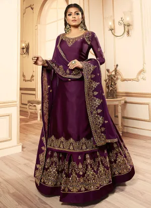 Magenta Wedding Lehenga Suit