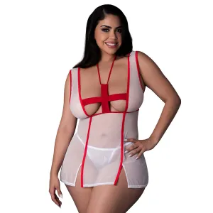 Magic Silk Dress Up Tender Care Nurse Set Costume White Queen Size