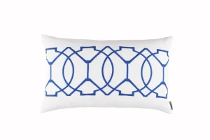 Magic White & Azure Large Boudoir Pillow by Lili Alessandra