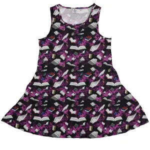 Magical Books Purple Dress