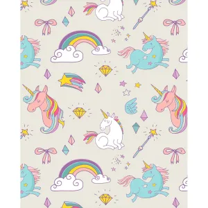 Magical Unicorn Sketches Printed Backdrop