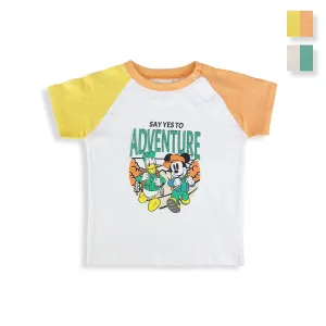 Maglietta neonato Disney Mickey Mouse in cotone bio bimbo maniche corte 5426