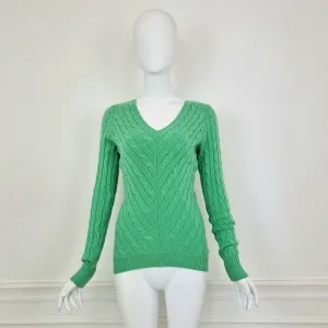 Maglione verde 100% cashmere