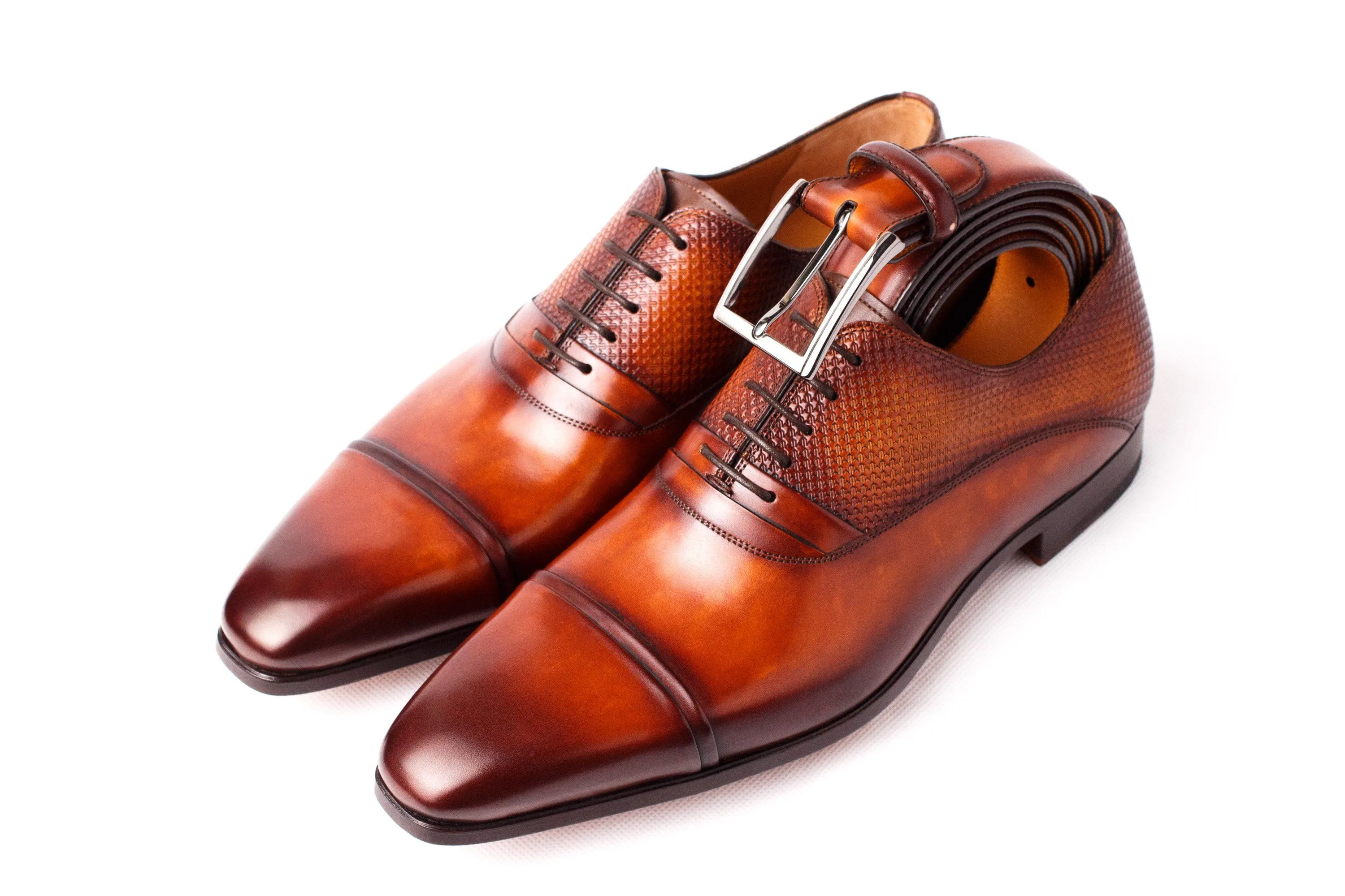 Magnanni -  WIND CALFSKIN OXFORD - COGNAC