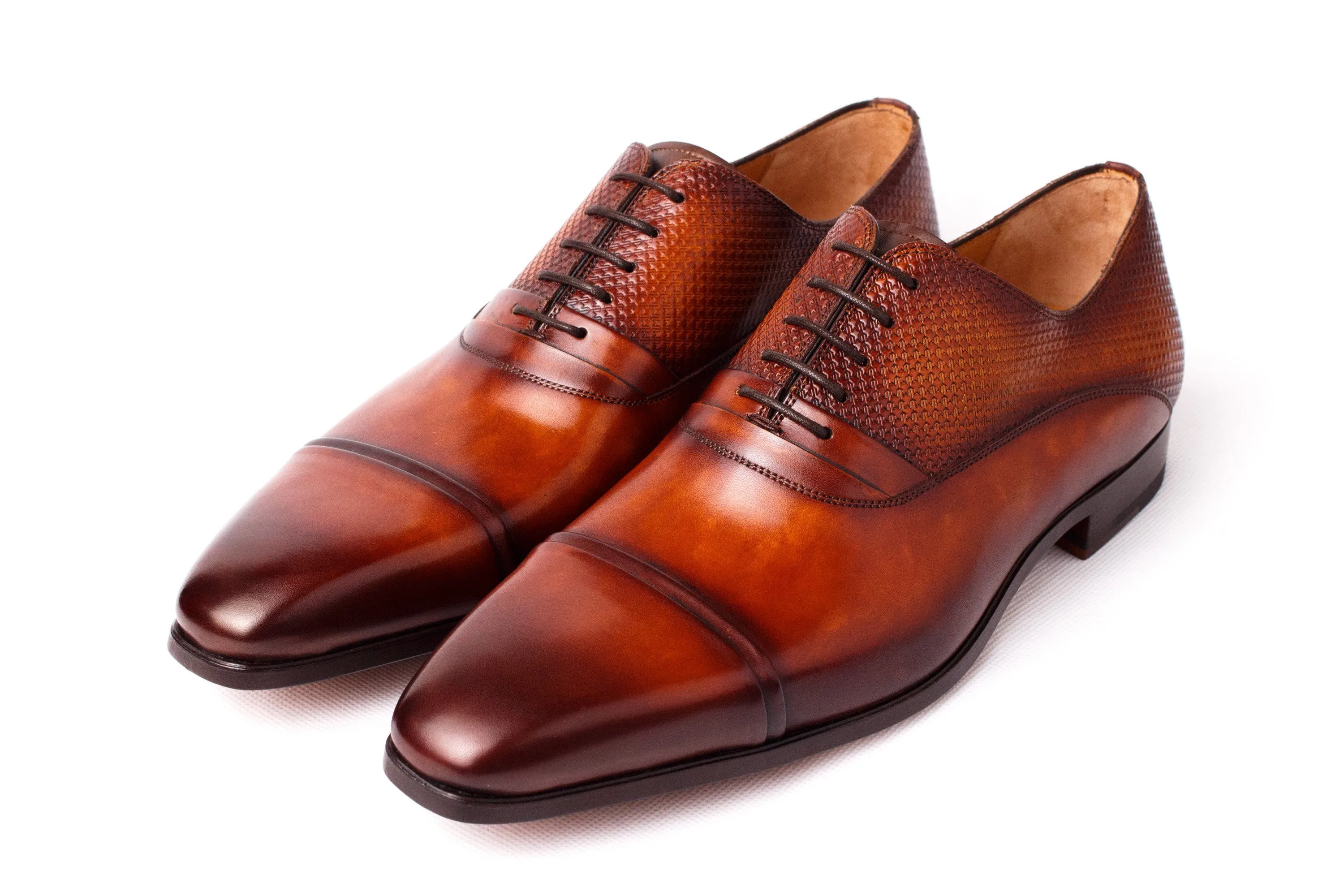 Magnanni -  WIND CALFSKIN OXFORD - COGNAC