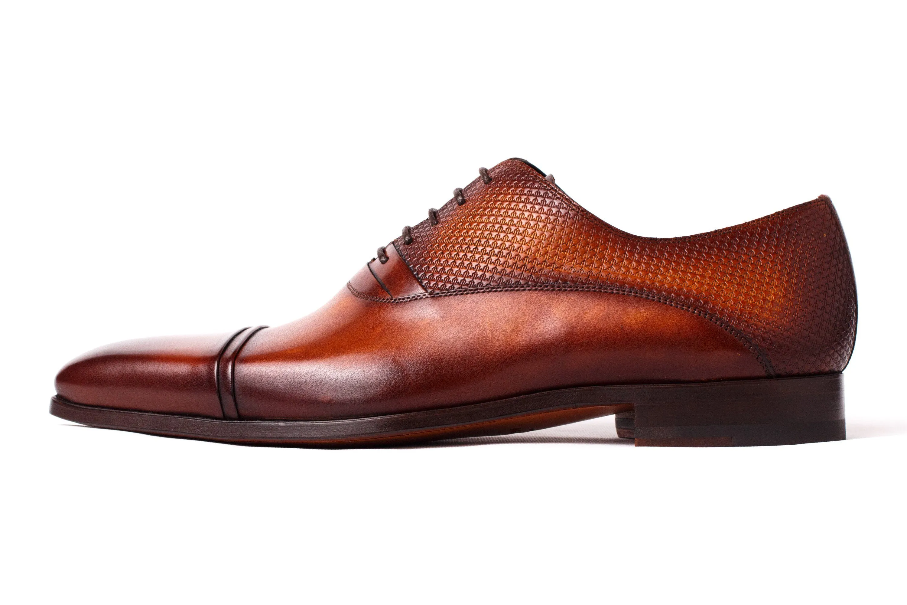 Magnanni -  WIND CALFSKIN OXFORD - COGNAC