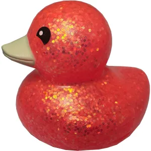 Magni Red Bath Duck with glitter, red, 7 cm.