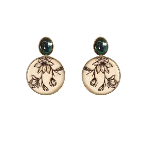 Magnolia & Blue Topaz Earrings