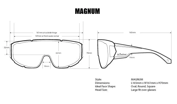 MAGNUM Safety - Polarized Red Mirror