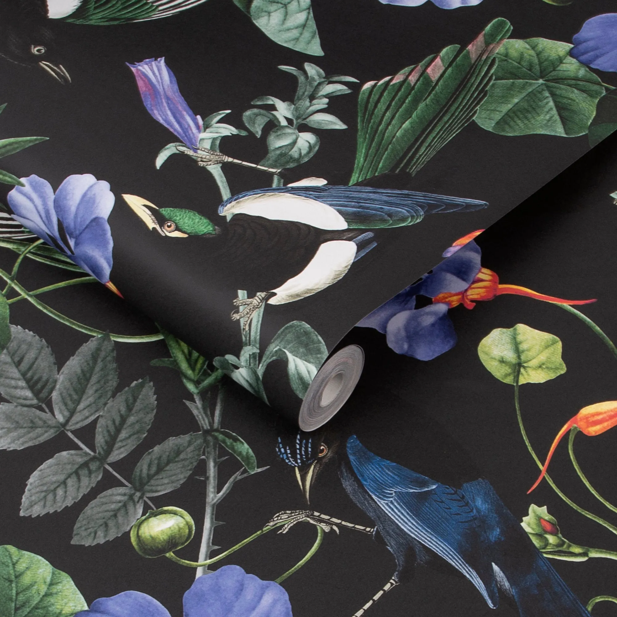 Magpie Floral Wallpaper