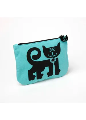 Magpie X Hornsea - Teal Cat and Piranha Pouch