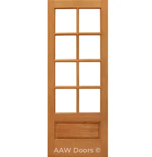 MAH 8/4 P/B Dual True Divided Mahogany French Patio Door