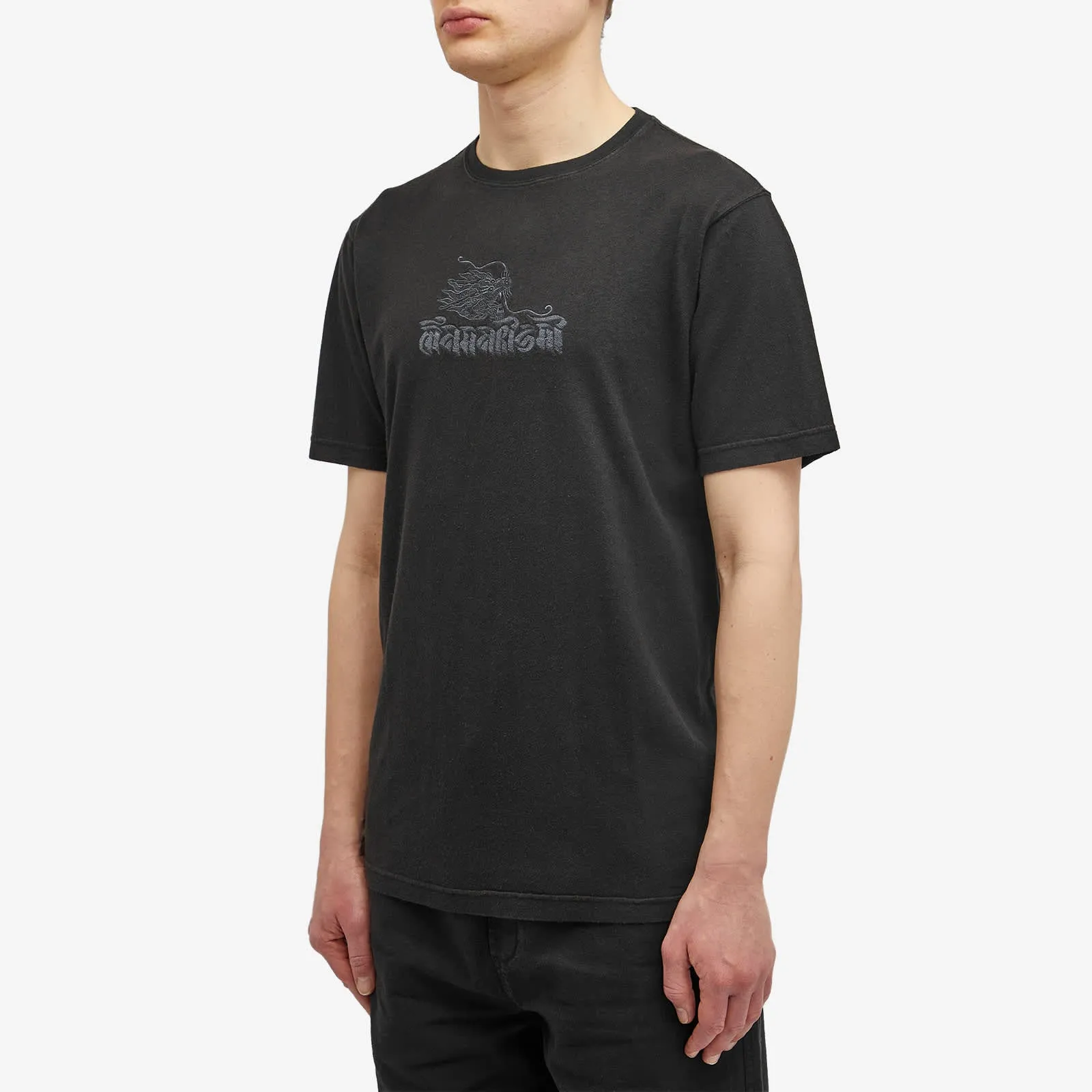 Maharishi 30Th Anniversary Dragon Embroided T-shirt, black