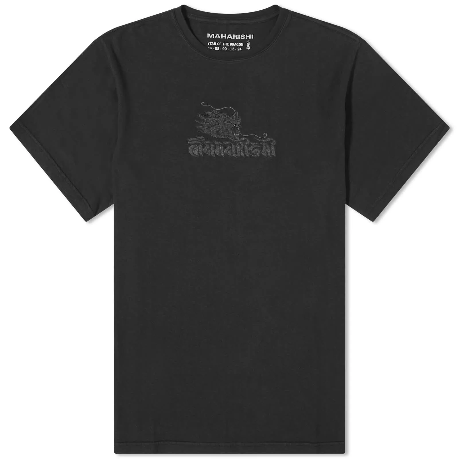 Maharishi 30Th Anniversary Dragon Embroided T-shirt, black