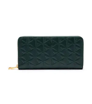 Maheki Zipped Leather Billfold Sinople